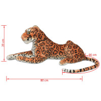 Miniatyr av produktbild för Leopardleksak plysch brun XXL