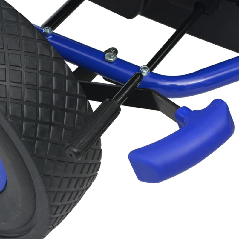 Produktbild för Gokart med pedal och justerbart säte blå