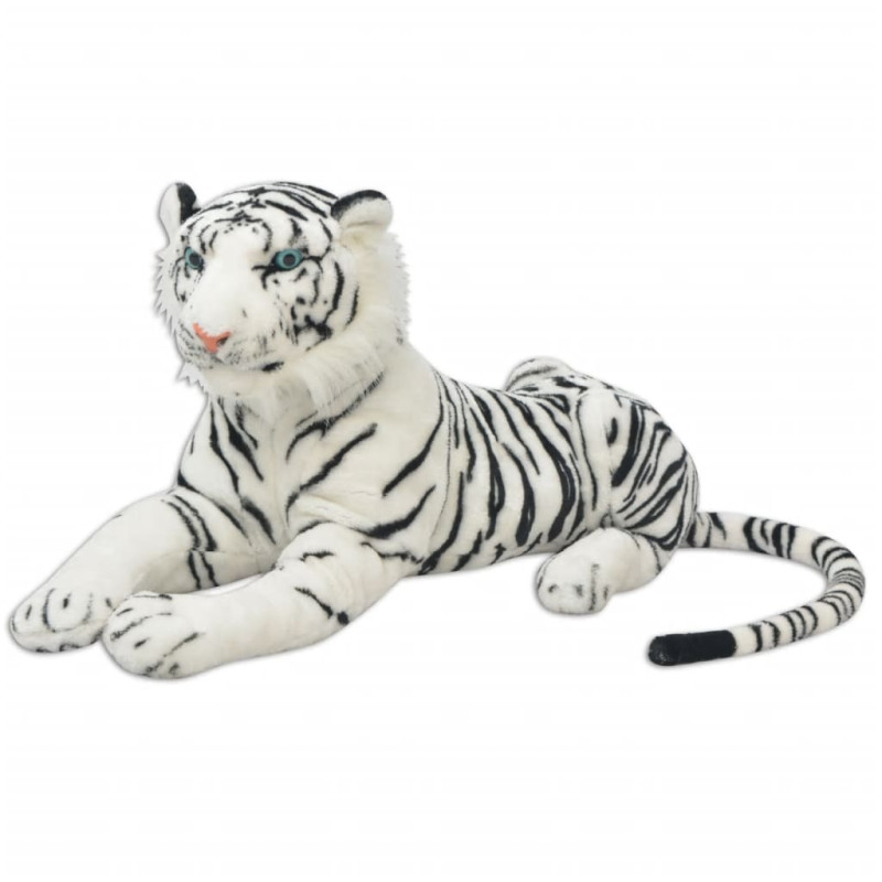 Produktbild för Tigerleksak plysch vit XXL