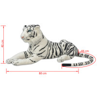 Miniatyr av produktbild för Tigerleksak plysch vit XXL