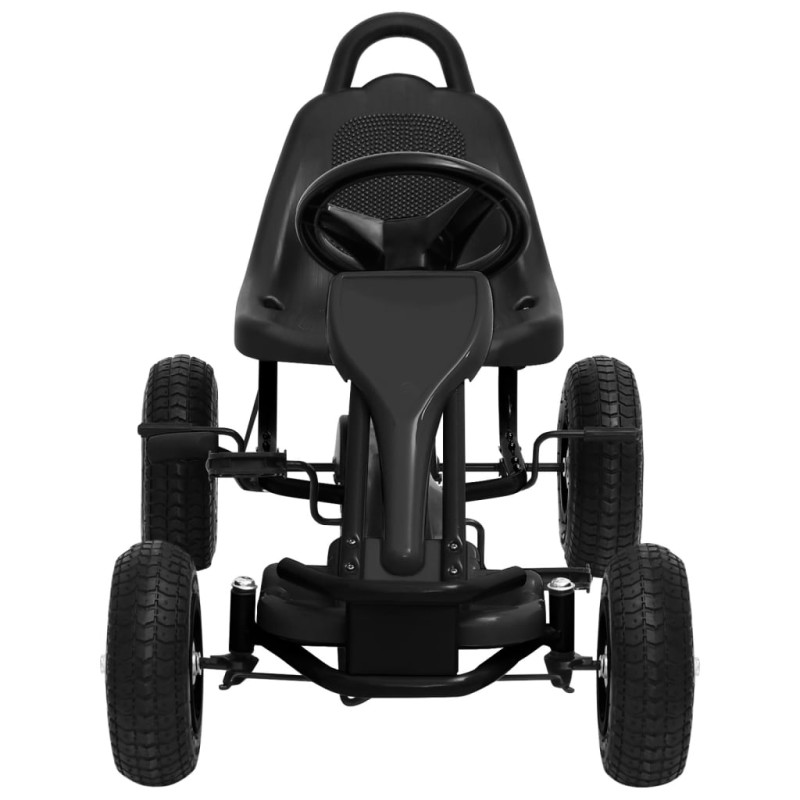 Produktbild för Pedaldriven gokart med luftfyllda däck svart
