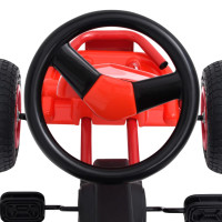 Miniatyr av produktbild för Pedaldriven gokart med luftdäck röd