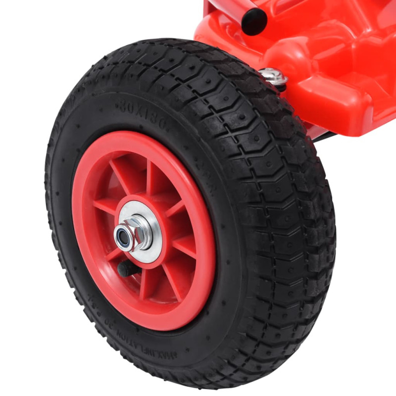 Produktbild för Pedaldriven gokart med luftdäck röd