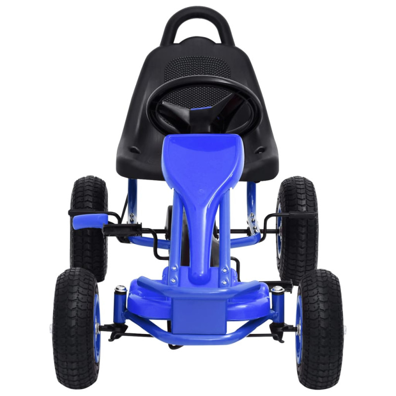 Produktbild för Pedaldriven gokart med luftfyllda däck blå