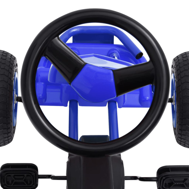 Produktbild för Pedaldriven gokart med luftfyllda däck blå