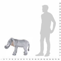 Miniatyr av produktbild för Stående leksakselefant plysch grå XXL