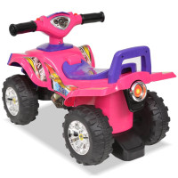 Miniatyr av produktbild för Åkbil fyrhjuling med ljud och ljus rosa och lila