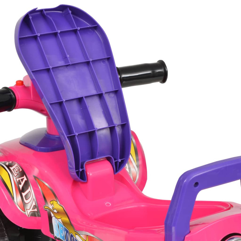 Produktbild för Åkbil fyrhjuling med ljud och ljus rosa och lila