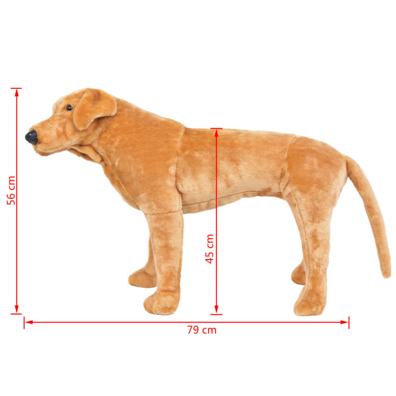 Produktbild för Stående leksakshund labrador ljusbrun XXL