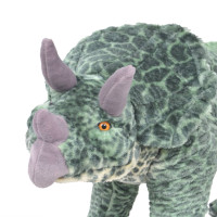 Miniatyr av produktbild för Stående leksaksdinosaurie triceratops plysch grön XXL