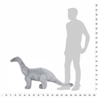 Produktbild för Stående plyschleksak brachiosaurus grå XXL