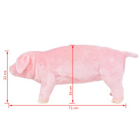 Produktbild för Stående leksaksgris plysch rosa XXL