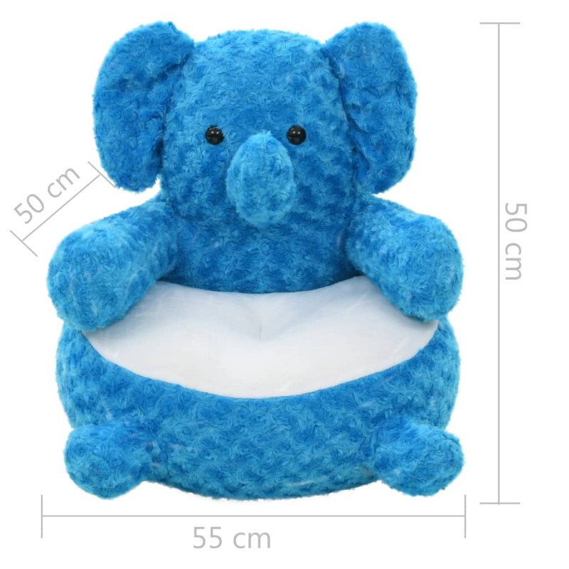 Produktbild för Gosedjur elefant plysch blå