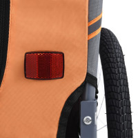 Miniatyr av produktbild för Cykelvagn för djur orange och grå