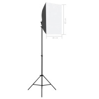 Produktbild för Professionella studiolampor 2 st 40x60 cm stål svart