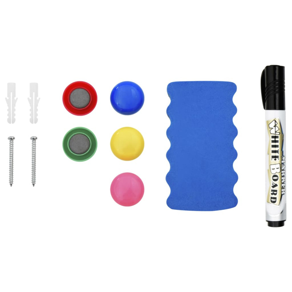 Produktbild för Magnetisk whiteboard vit 70x50 cm stål