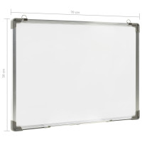 Produktbild för Magnetisk whiteboard vit 70x50 cm stål