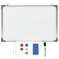 Produktbild för Magnetisk whiteboard vit 50x35 cm stål