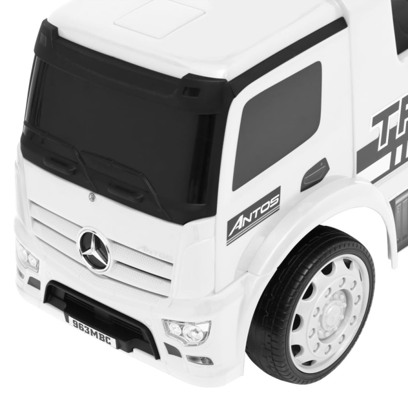 Produktbild för Barnbil Mercedes Benz lastbil vit