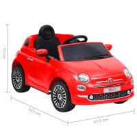 Miniatyr av produktbild för Elbil för barn Fiat 500 röd