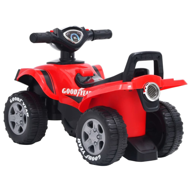 Produktbild för Åkbil fyrhjuling Good Year röd
