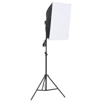 Produktbild för Fotostudio med softbox-lampa och bakgrund