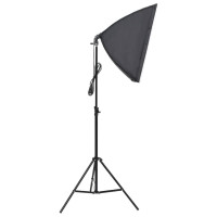 Produktbild för Fotostudio med softbox-lampa och bakgrund