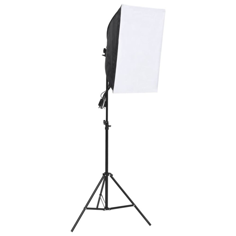 Produktbild för Studioutrustning med softbox-lampa, bakgrund och reflexskärm