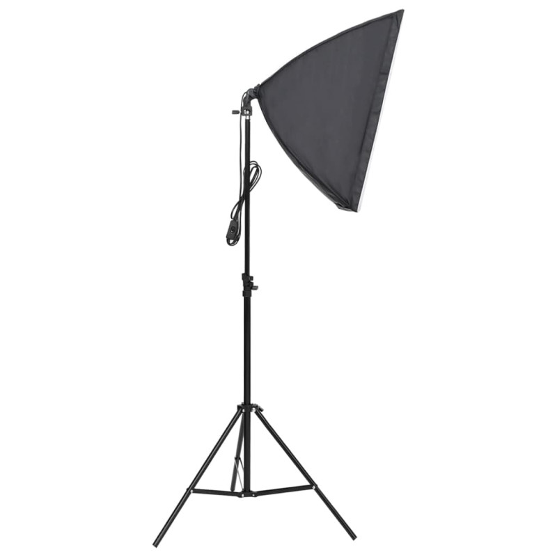 Produktbild för Studioutrustning med softbox-lampa, bakgrund och reflexskärm