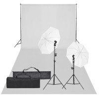 Produktbild för Fotostudio med lampor och bakgrund