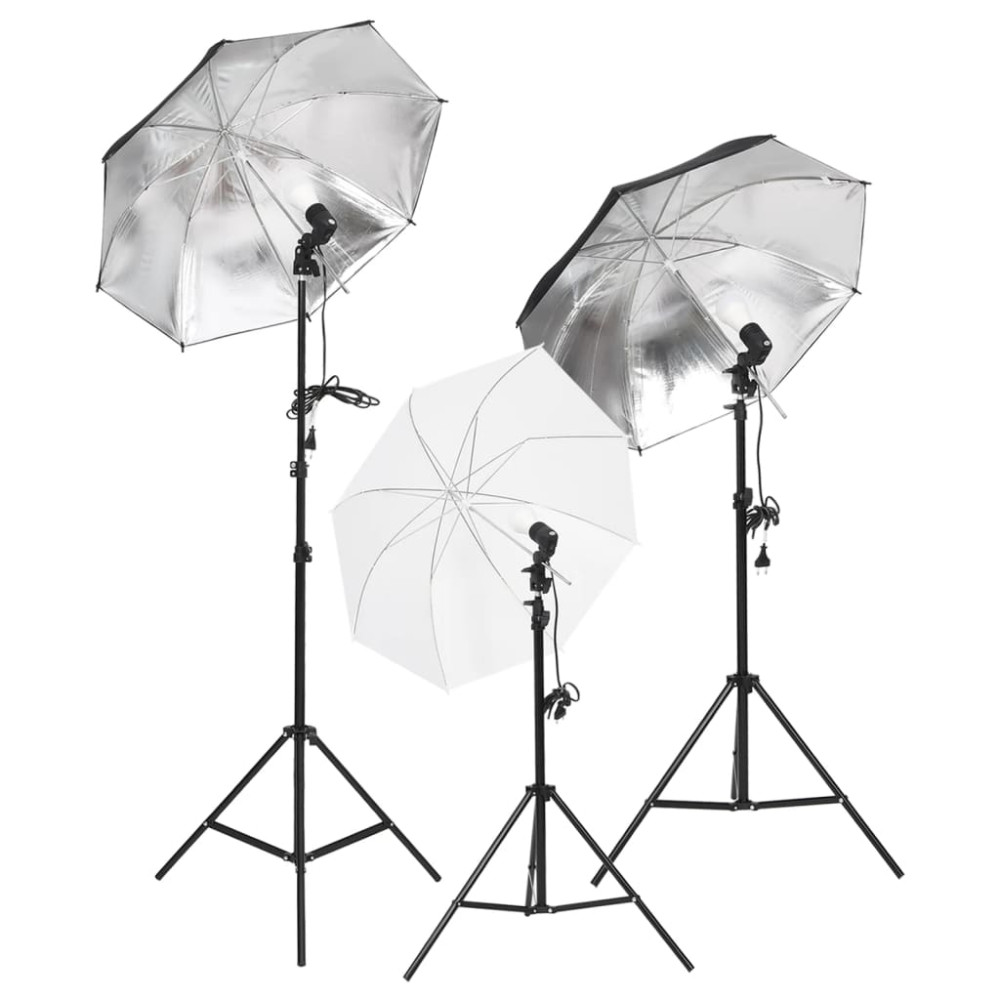 Produktbild för Fotostudio med lampor och bakgrund