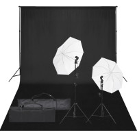 Produktbild för Fotostudio med lampor och bakgrund