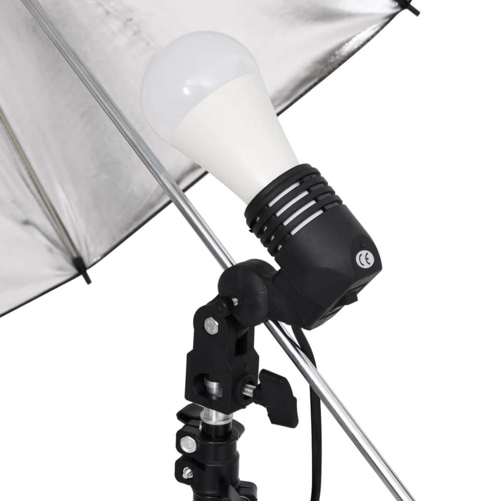 Produktbild för Fotostudio med lampor, bakgrund och reflexskärm