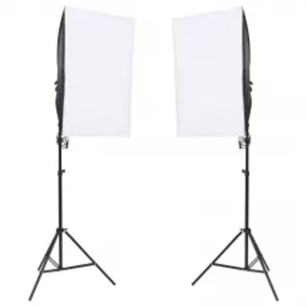 Produktbild för Fotostudio med lampor, bakgrund och reflexskärm