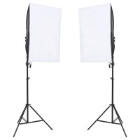 Produktbild för Fotostudio med lampor och bakgrund