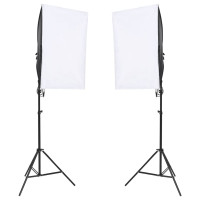 Produktbild för Fotostudio med lampor och bakgrund