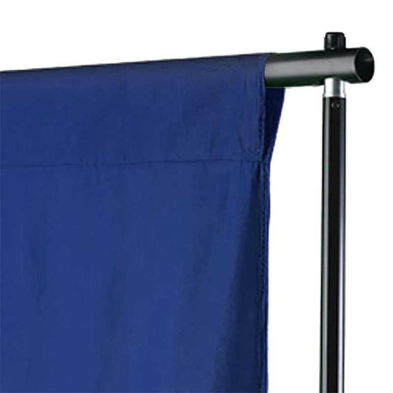Produktbild för Fotobakgrund bomull blå 600x300 cm chroma key