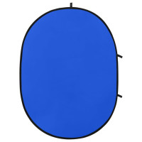 Produktbild för Oval bakgrundsskärm studio 2-i-1 grön och blå 200x150 cm