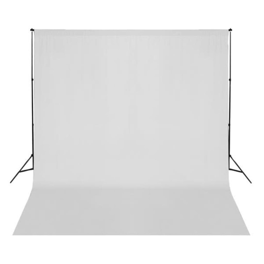 Produktbild för Fotobakgrund utan stativ bomull vit 300x300 cm