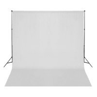 Produktbild för Fotobakgrund utan stativ bomull vit 300x300 cm