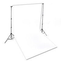Produktbild för Fotobakgrund utan stativ bomull vit 300x300 cm