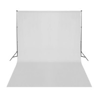 Produktbild för Fotobakgrund utan stativ bomull vit 500x300 cm