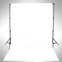 Produktbild för Fotobakgrund utan stativ bomull vit 500x300 cm