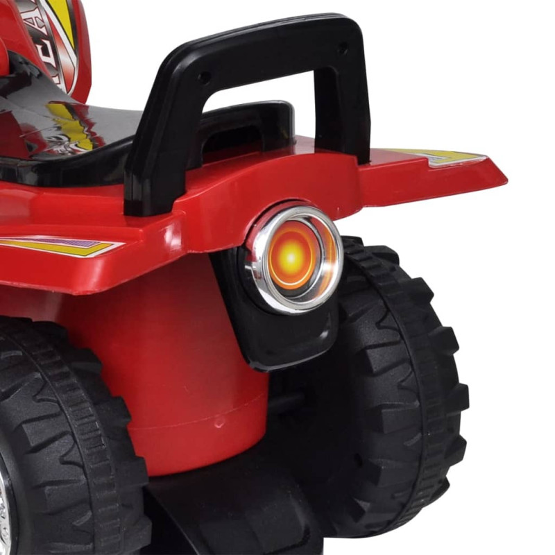 Produktbild för Fyrhjuling för barn med ljud och ljus röd
