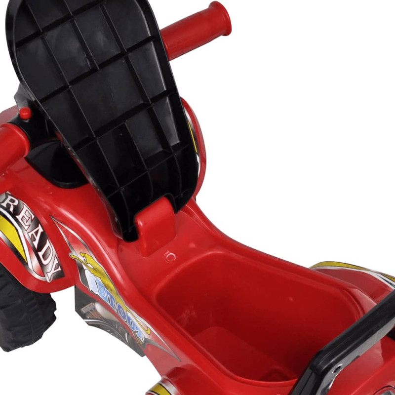 Produktbild för Fyrhjuling för barn med ljud och ljus röd