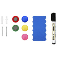 Produktbild för Magnetisk whiteboard vit 110x60 cm stål