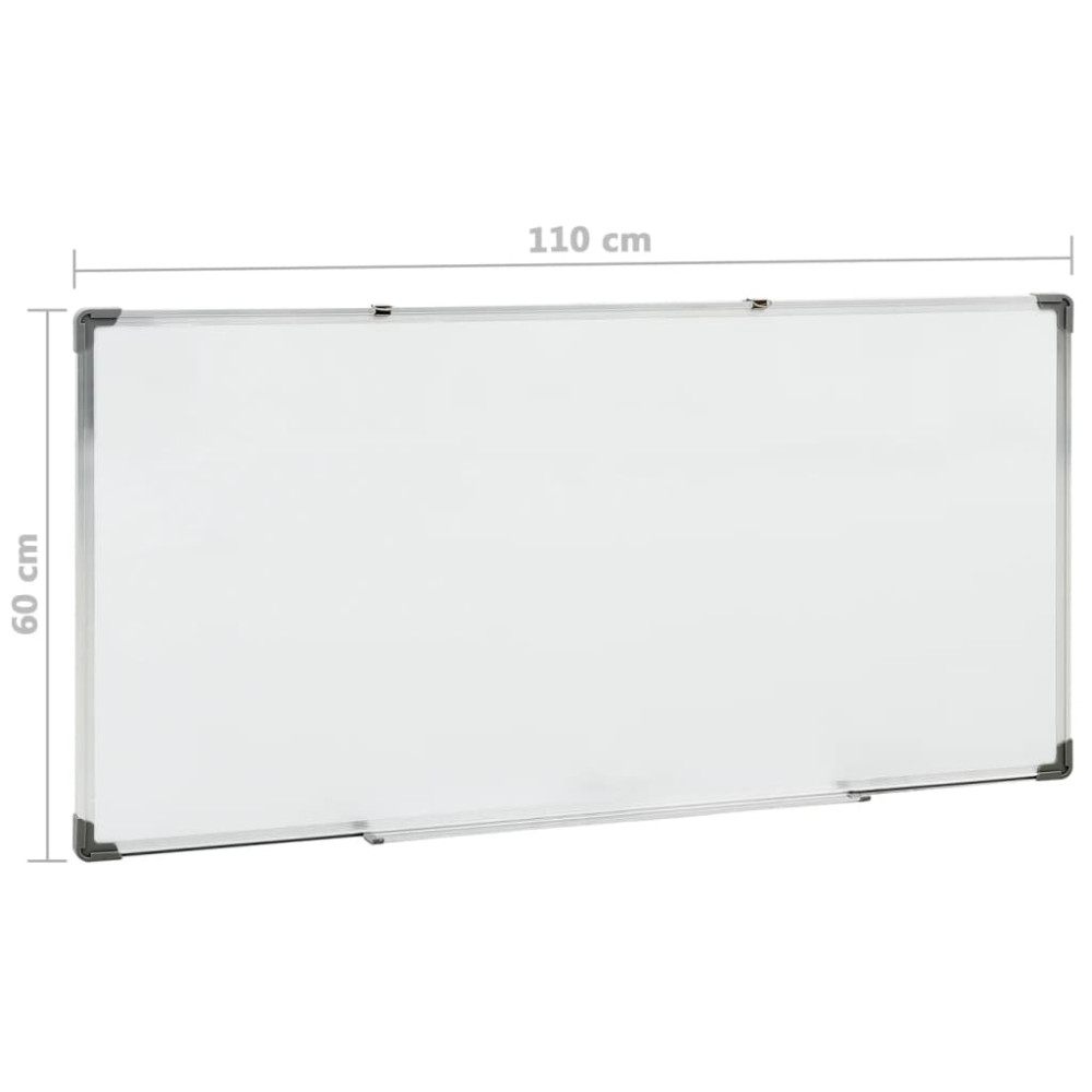 Produktbild för Magnetisk whiteboard vit 110x60 cm stål