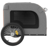 Miniatyr av produktbild för Cykelvagn för djur orange och grå oxfordtyg och järn