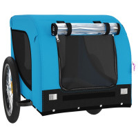 Miniatyr av produktbild för Cykelvagn för djur blå och svart oxfordtyg och järn