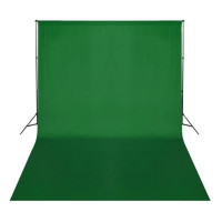 Produktbild för Fotobakgrund utan stativ bomull grön 500x300 cm chroma key